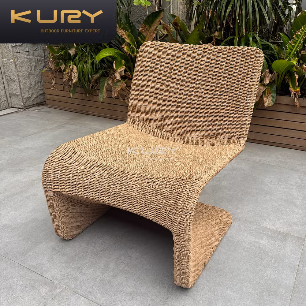 Classical Leisure Patio Furniture Pool Waterproof Lounger Hotel Villa Teak Rattan Chair