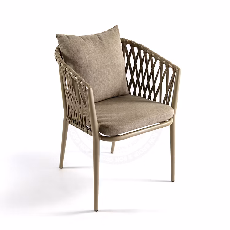 Hotel Restaurant Woven Rope Comfortable Outdoor Patio Furniture Garden Chair