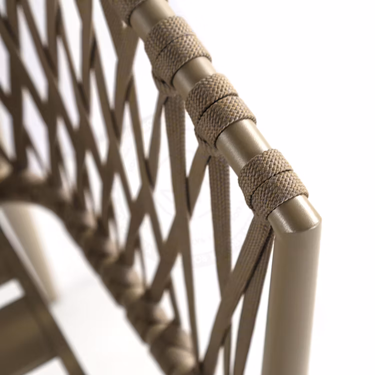 Hotel Restaurant Woven Rope Comfortable Outdoor Patio Furniture Garden Chair