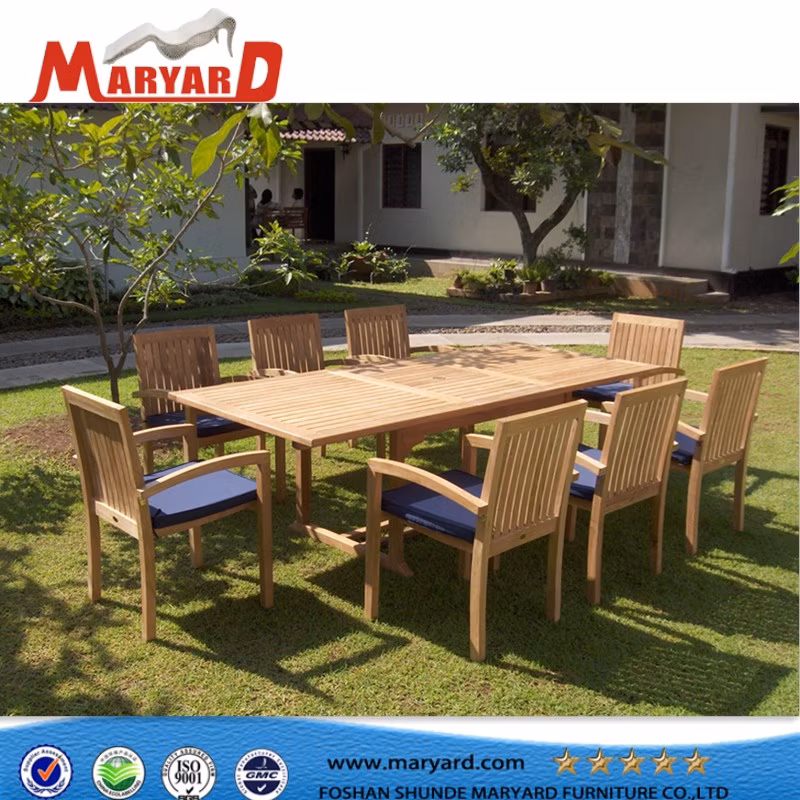 Outdoor Teak Wood Dining Table Set Hotsale in The Middle East and Dubai