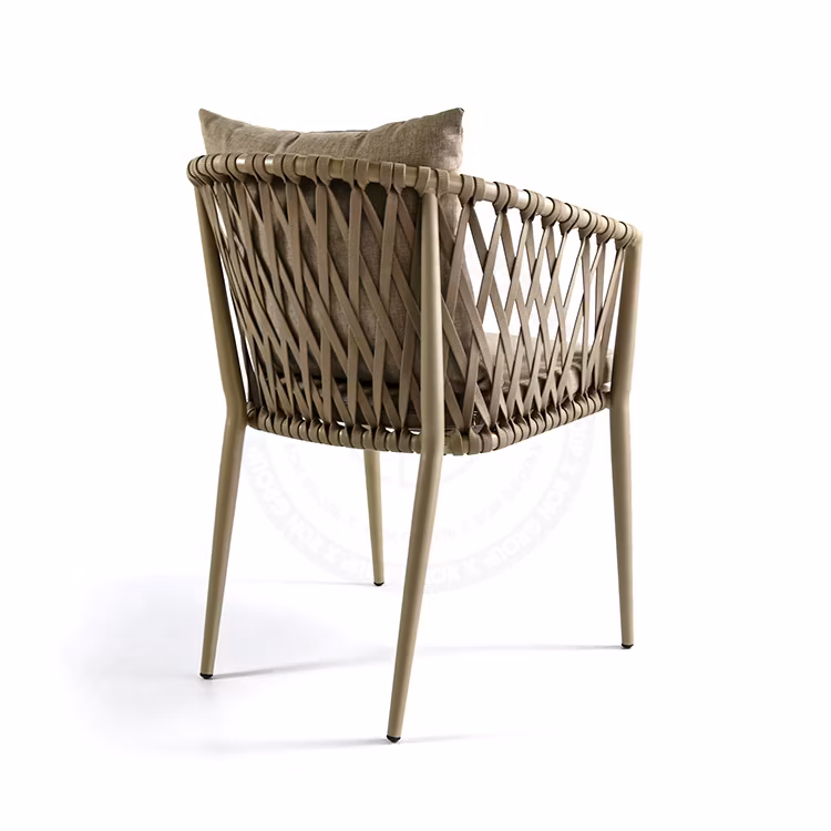 Hotel Restaurant Woven Rope Comfortable Outdoor Patio Furniture Garden Chair