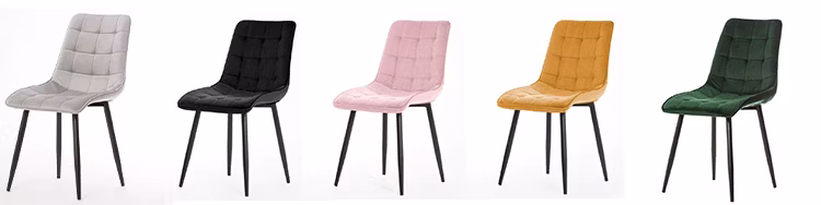 Modern Restaurant Furniture Comfortable Fabric Coffee Metal Dining Chair for Home Hotel Garden Outdoor Banquet