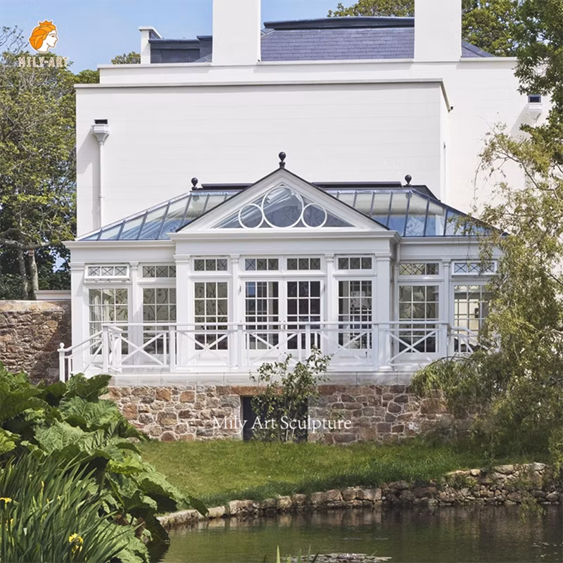 Sunroom Glass Wedding Large Custom Cast Wrought Iron Gazebo Outdoor