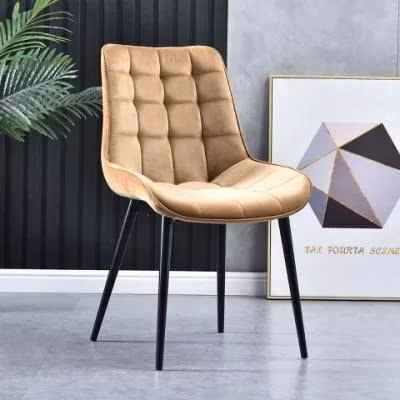Cheap Price Italian Style Comfortable Outdoor Velvet Fabric Restaurant Colorful Custom Design Dining Chairs