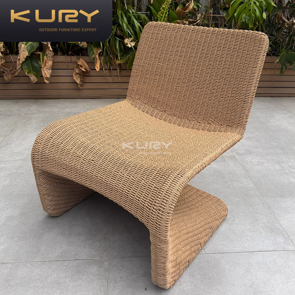 Classical Leisure Patio Furniture Pool Waterproof Lounger Hotel Villa Teak Rattan Chair