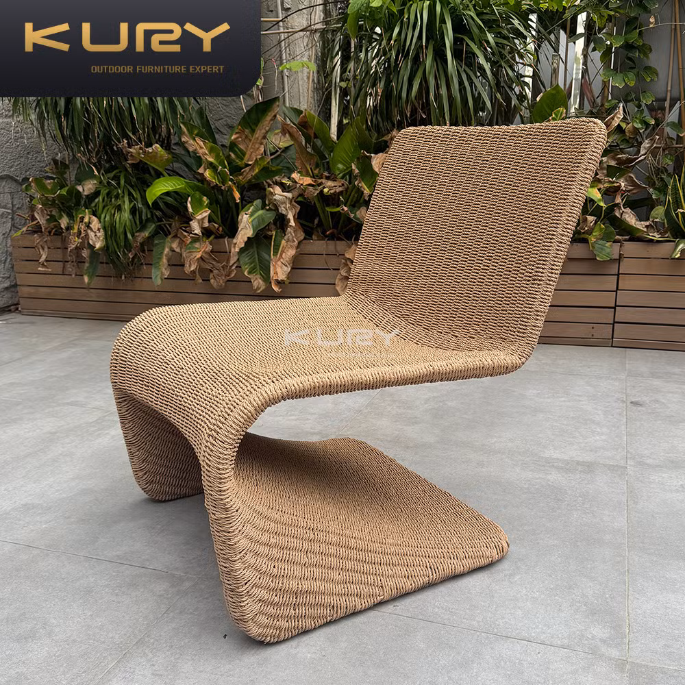 Classical Leisure Patio Furniture Pool Waterproof Lounger Hotel Villa Teak Rattan Chair