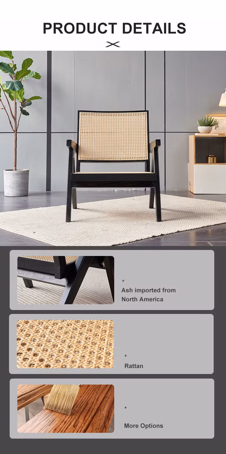 Modern Solid Wood Rattan Antique Chairs Outdoor Marble Table Dining Chair