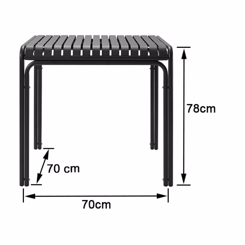 Outdoor Patio Garden New Restaurant Metal Dining Outdoor Furniture Aluminum Table