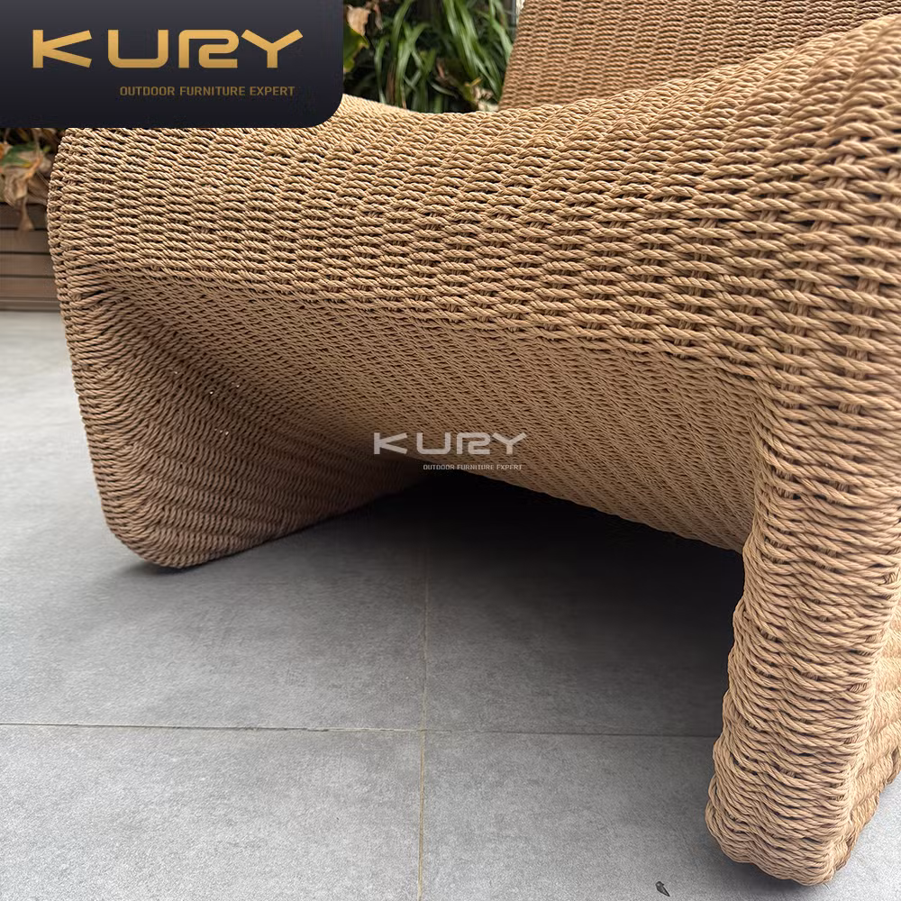Classical Leisure Patio Furniture Pool Waterproof Lounger Hotel Villa Teak Rattan Chair
