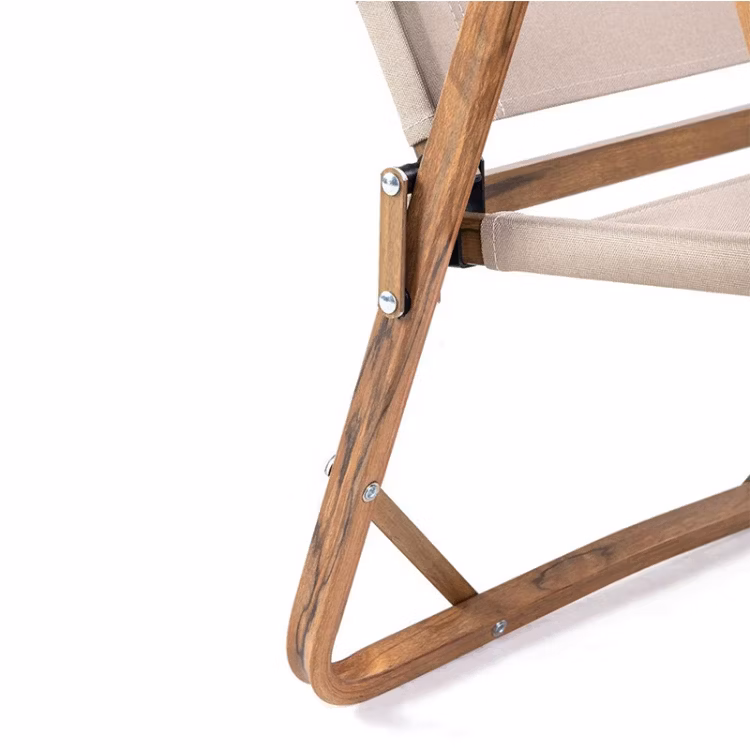 Hot Sale Outdoor Picnic Portable Comfortable Wood Grain Aluminum Foldable Camping Chairs