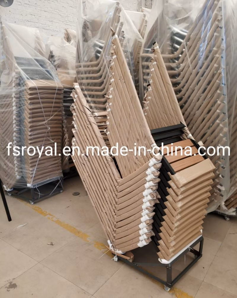 Aluminium Frame Syn-Teak Wood Outdoor Chair Outdoor Faux Wood Chairs