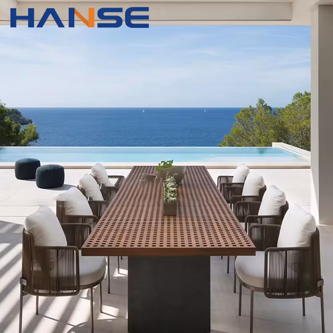 Aluminum Frame Garden Dining Sets Corrosion Resistance Patio Furniture Restaurant Outdoor Tables and Chairs