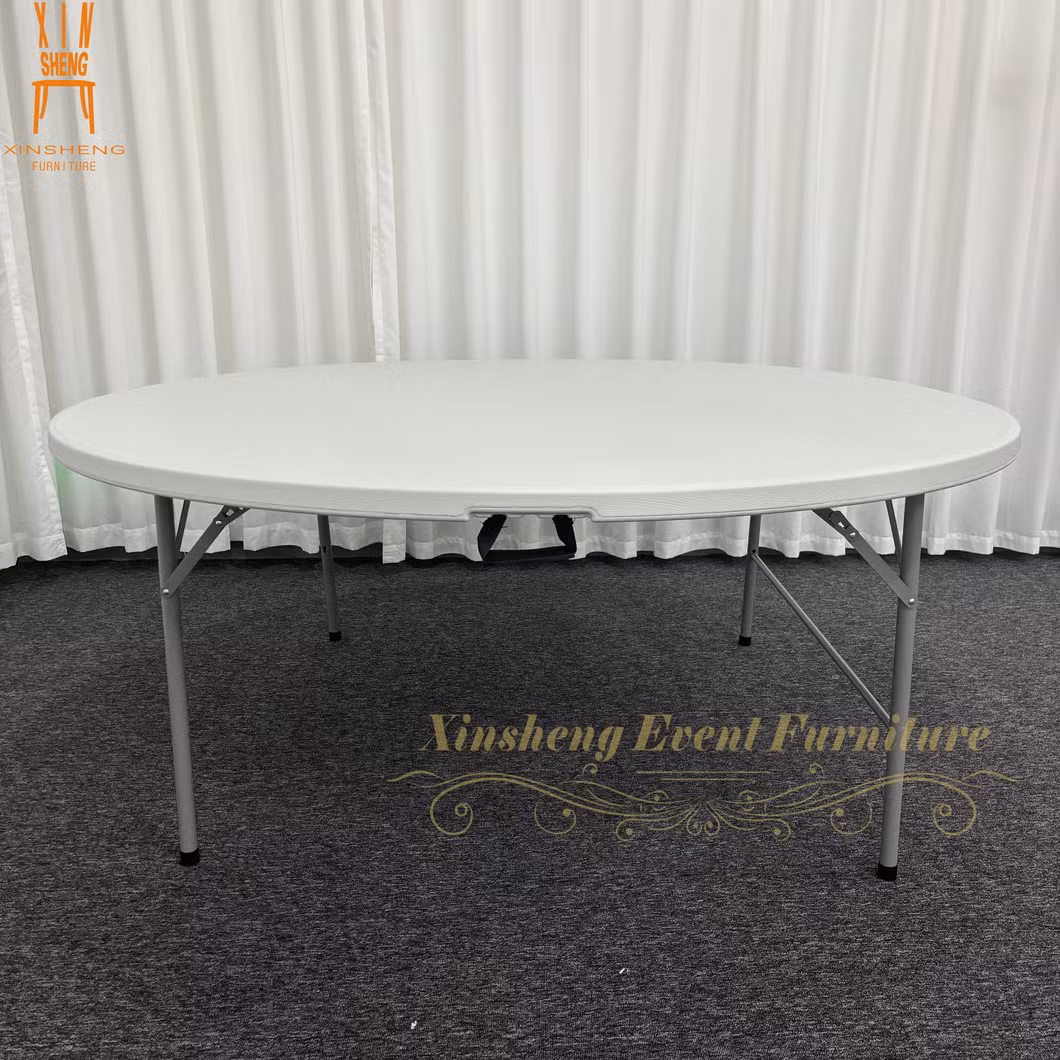 Cheap Price Garden White Plastic Portable Indoor Outdoor Easy Folding Camping Round Folding Table for Party Event Dining
