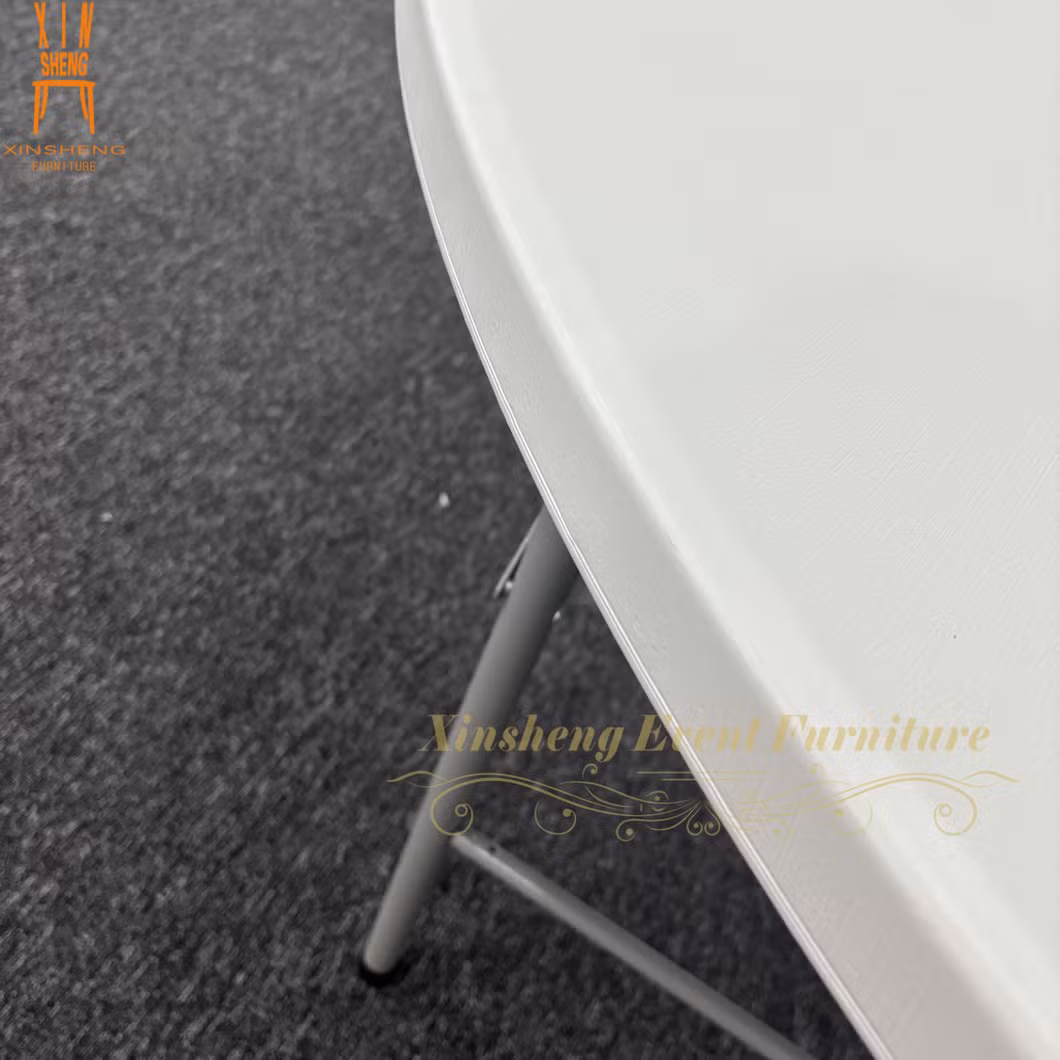 Cheap Price Garden White Plastic Portable Indoor Outdoor Easy Folding Camping Round Folding Table for Party Event Dining