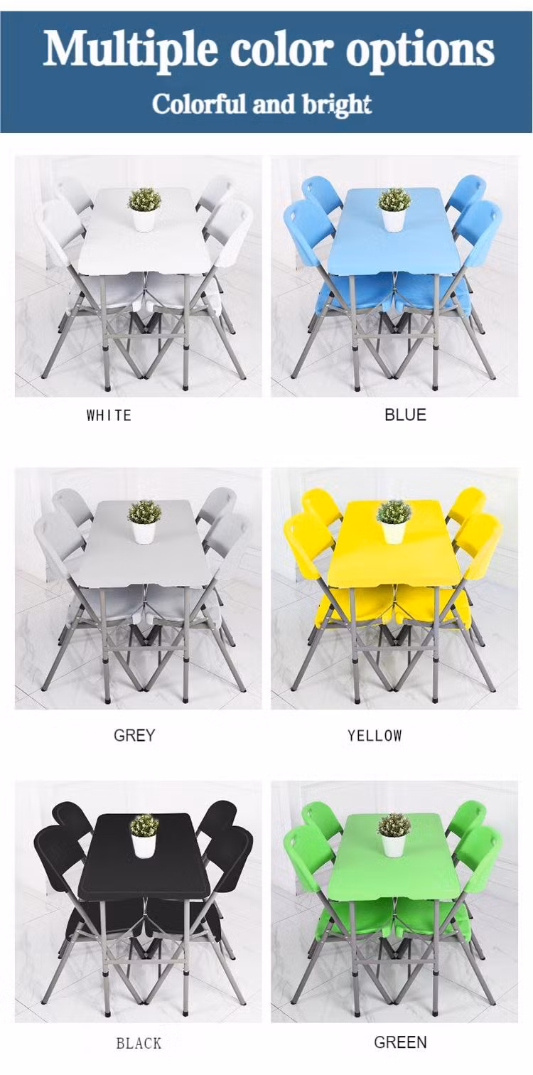 HDPE Plastic Garden Furniture Buffet Banquet Dining Foldable Rectangular Tables for Outdoor Events Party