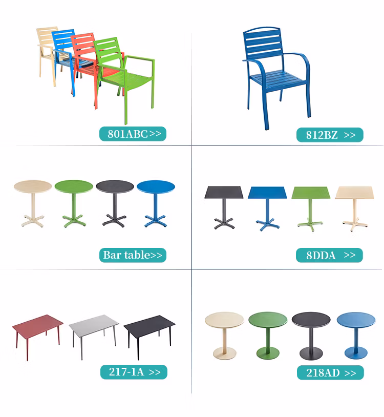 Modern Style Coffee Metal Bar Chairs Outdoor Metal Garden Furniture Table Chair Set Outdoor Banquet Chair