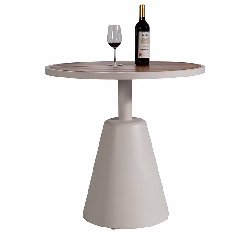 Aluminum Teak Wood Outdoor Dining Chair Set
