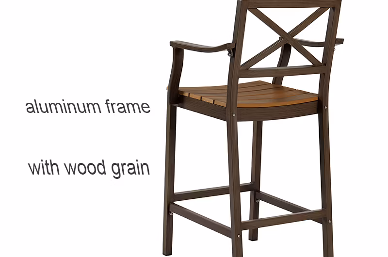 Factory Wholesale Aluminum Garden Furniture Set Outdoor Bar Table Chairs