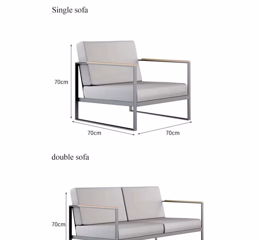 High Quality Aluminum Garden Sofa Patio Metal Outdoor Sofa Set Patio Outdoor Furniture