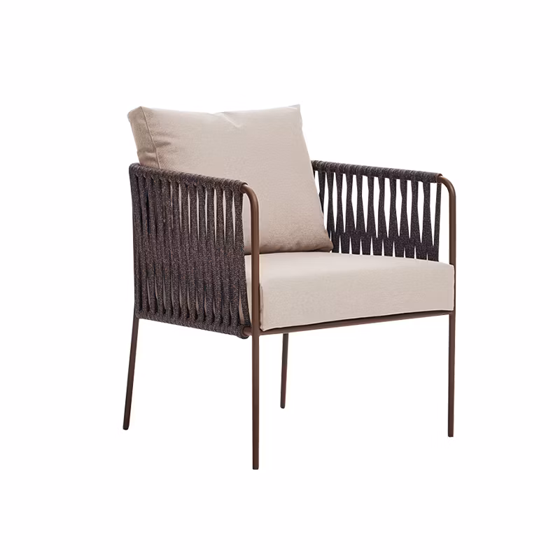 Customizable Outdoor Hotel Restaurant Patio Garden Aluminum Wicker Rope Rattan Set