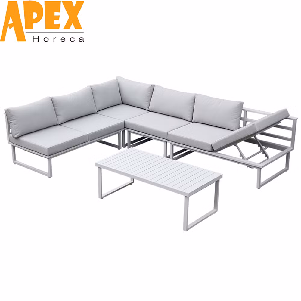 Modern Outdoor Furniture Modular Design Aluminum Frame Luxury Garden Sofa