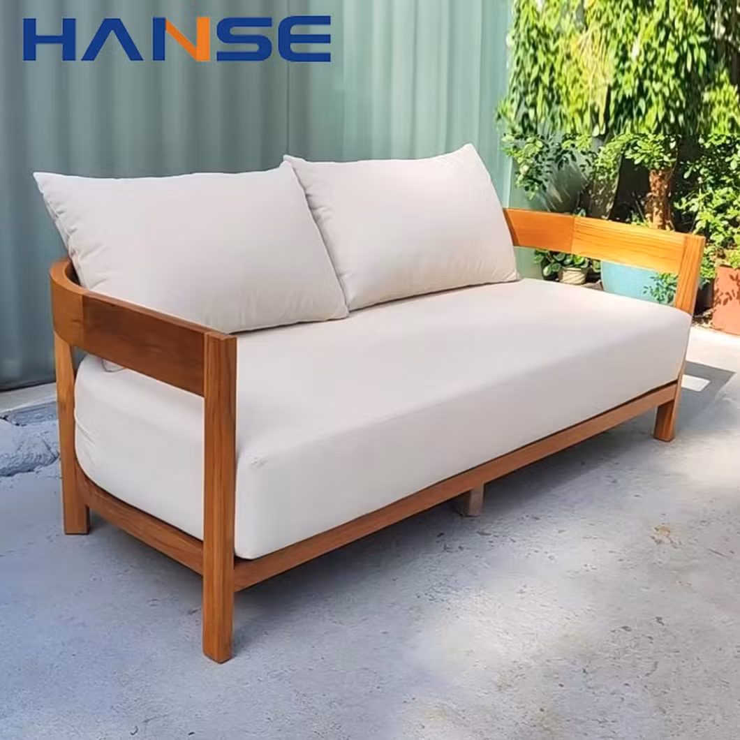 Hanse Hot Sale Home Garden Patio Furniture Outdoor Sofa Set Teak Wood Sofa Teak Outdoor Furniture Sofa Sets