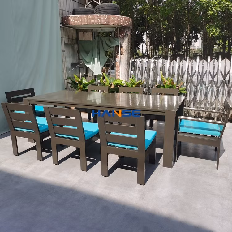 All Weather Resistant Aluminum Outdoor Patio Furniture Set Garden Table Dining with Chair