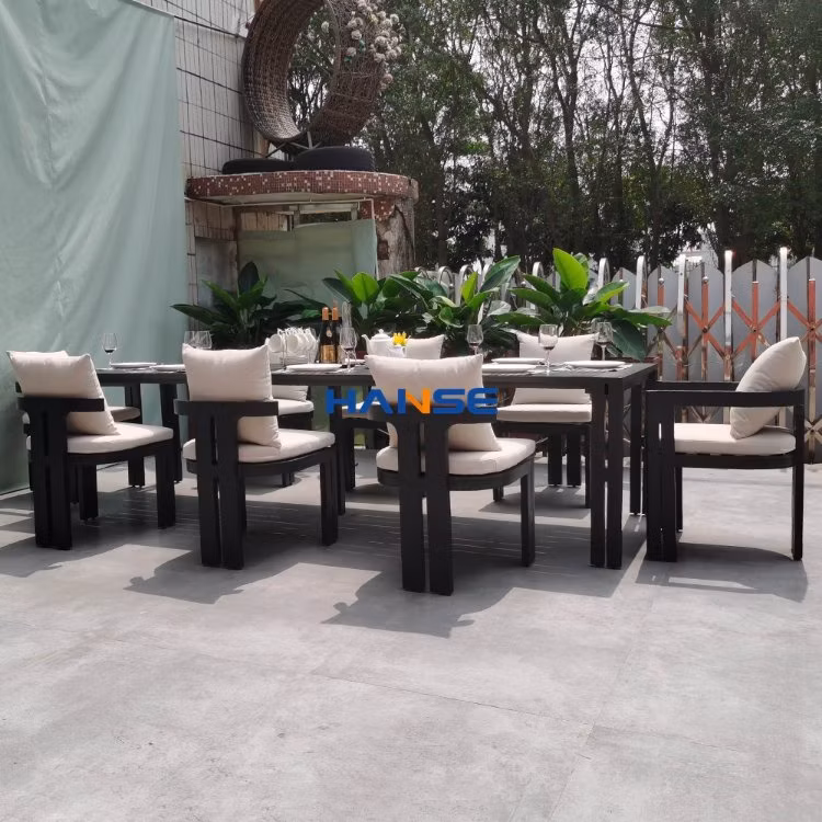 All Weather Resistant Aluminum Outdoor Patio Furniture Set Garden Table Dining with Chair