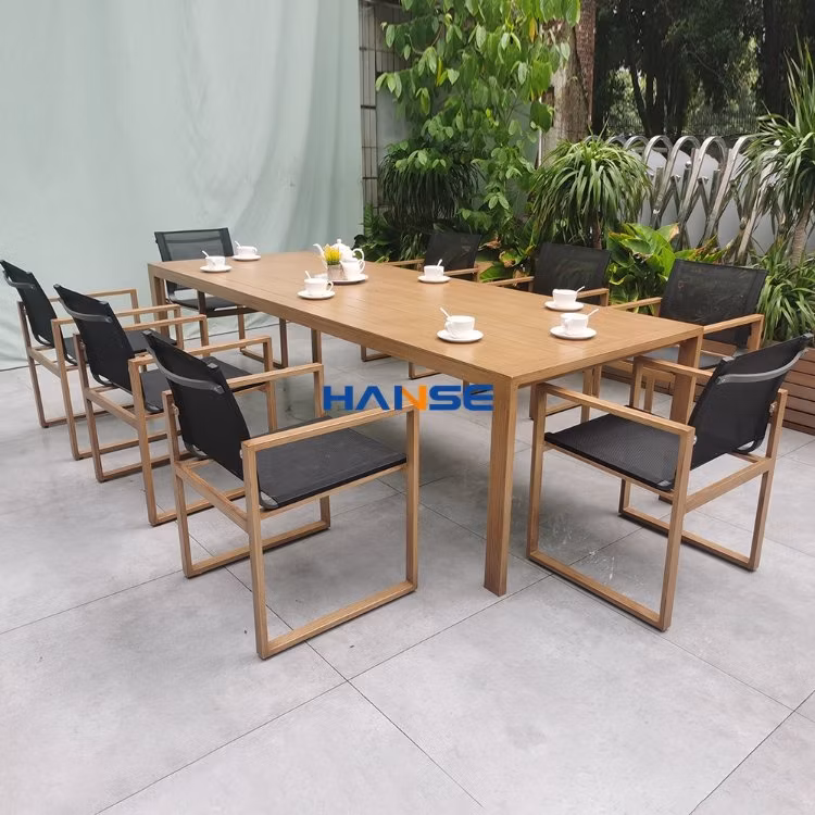 All Weather Resistant Aluminum Outdoor Patio Furniture Set Garden Table Dining with Chair