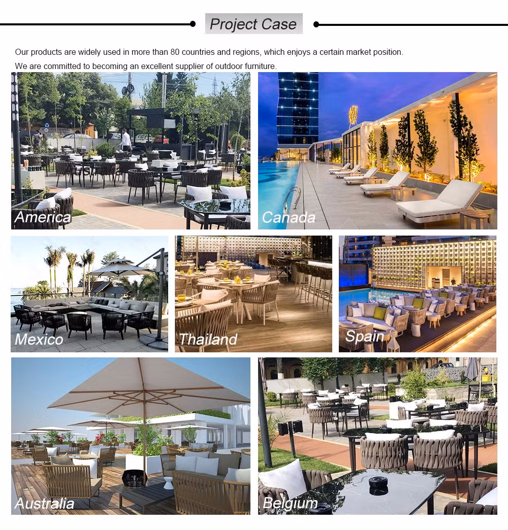 Aluminum Rope Garden Patio Sofa Set Outdoor Dining Set