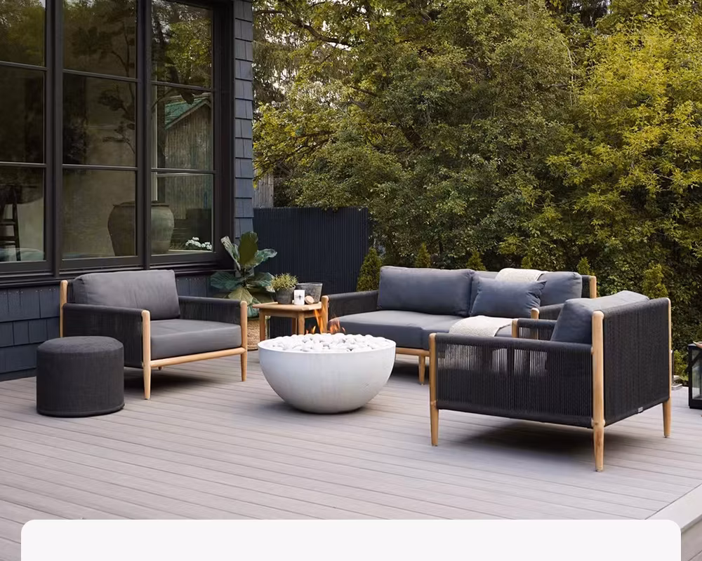 European Style Patio Outdoor Wooden Rope Sofa Home Terrace Teak Furniture for a Garden