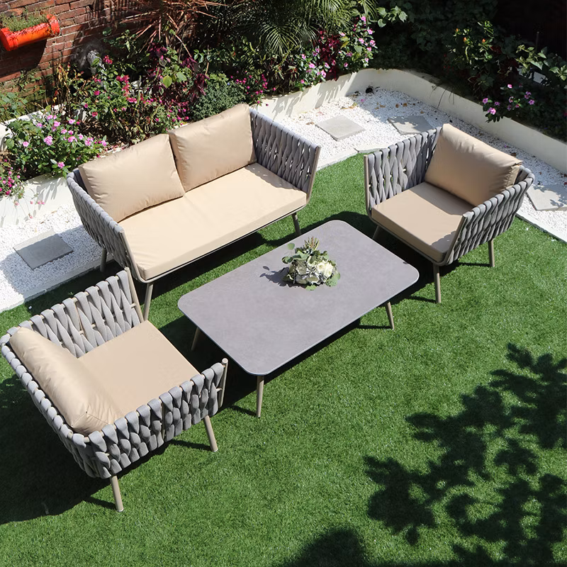 Light Weight Home Indoor and Outdoor Leisure Rope Furniture Terrace and Modern Sofa