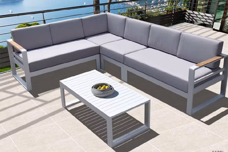 Modern Outdoor Furniture Modular Design Aluminum Frame Luxury Garden Sofa