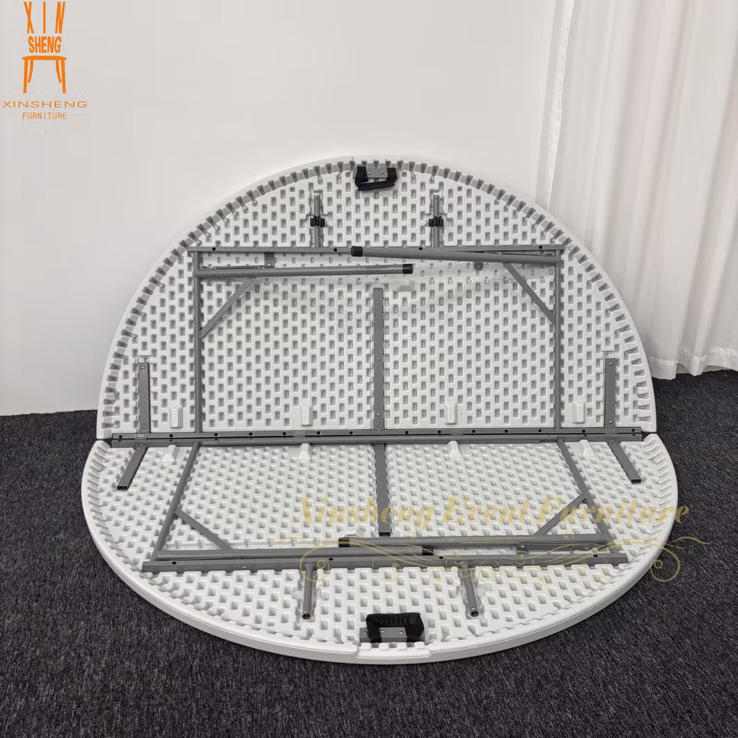Cheap Price Garden White Plastic Portable Indoor Outdoor Easy Folding Camping Round Folding Table for Party Event Dining