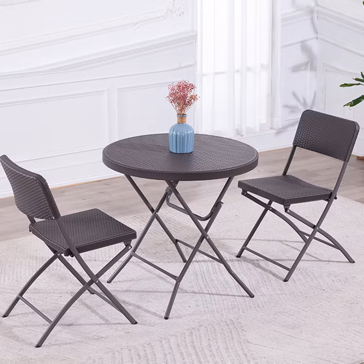 Outdoor Courtyard Folding Small Round Table Convenient Coffee Milk Tea Shop New Product