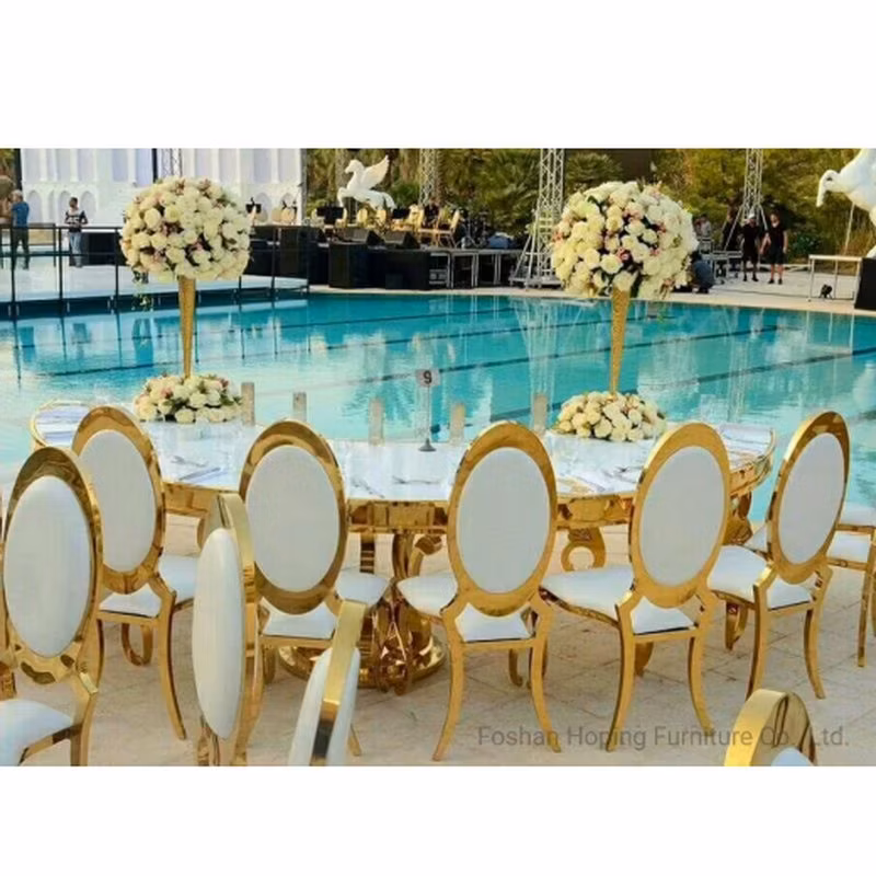 Restaurant Room High Dining Table Set Outdoor Wedding Party Garden Dining White Stackable Folding Chair Flower Back High Dining Chairs