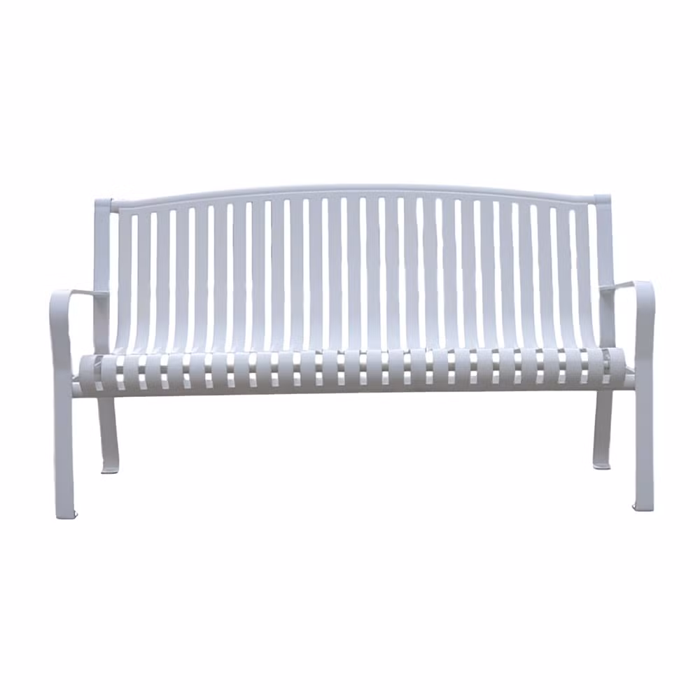 OEM Outdoor Black Coated Street Furnishing Steel Benches for Garden Park