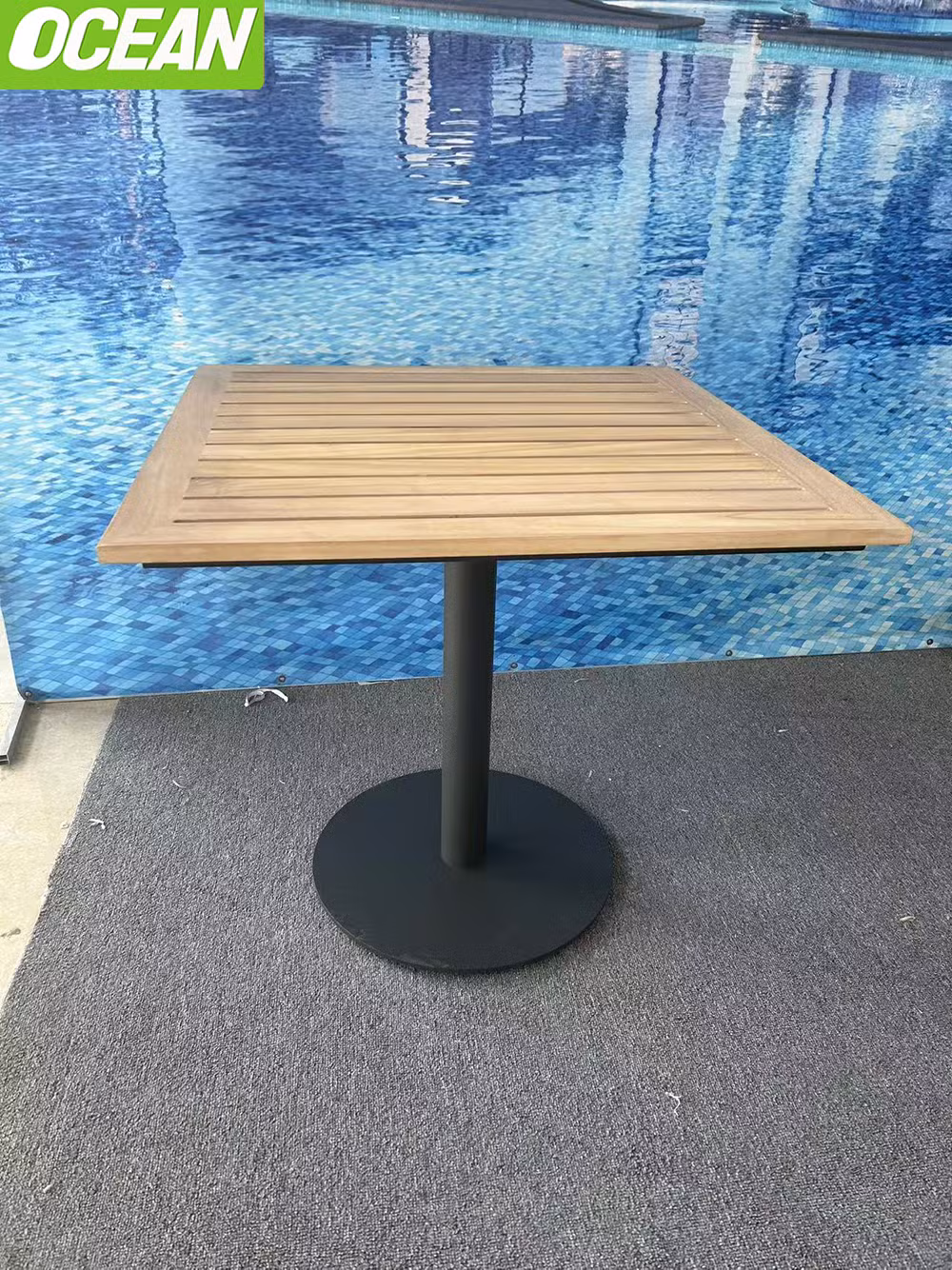 Outdoor Hotel Villa Garden Luxury Durable Square Teak Wood Table
