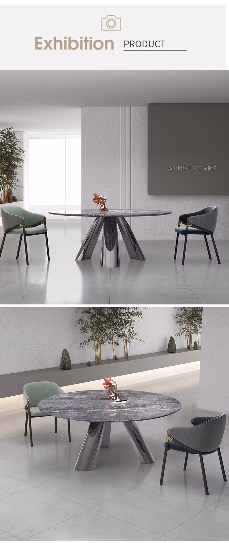 Hot Selling Outdoor Garden Restaurant Furniture Coffee Table Metal Dining Table Set