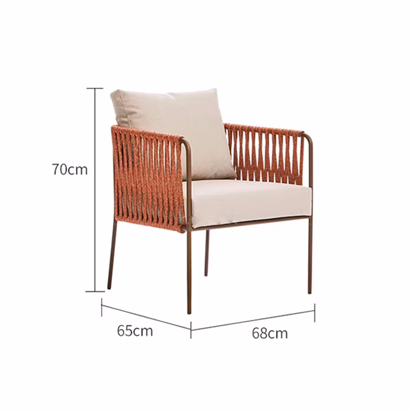 Customizable Outdoor Hotel Restaurant Patio Garden Aluminum Wicker Rope Rattan Set