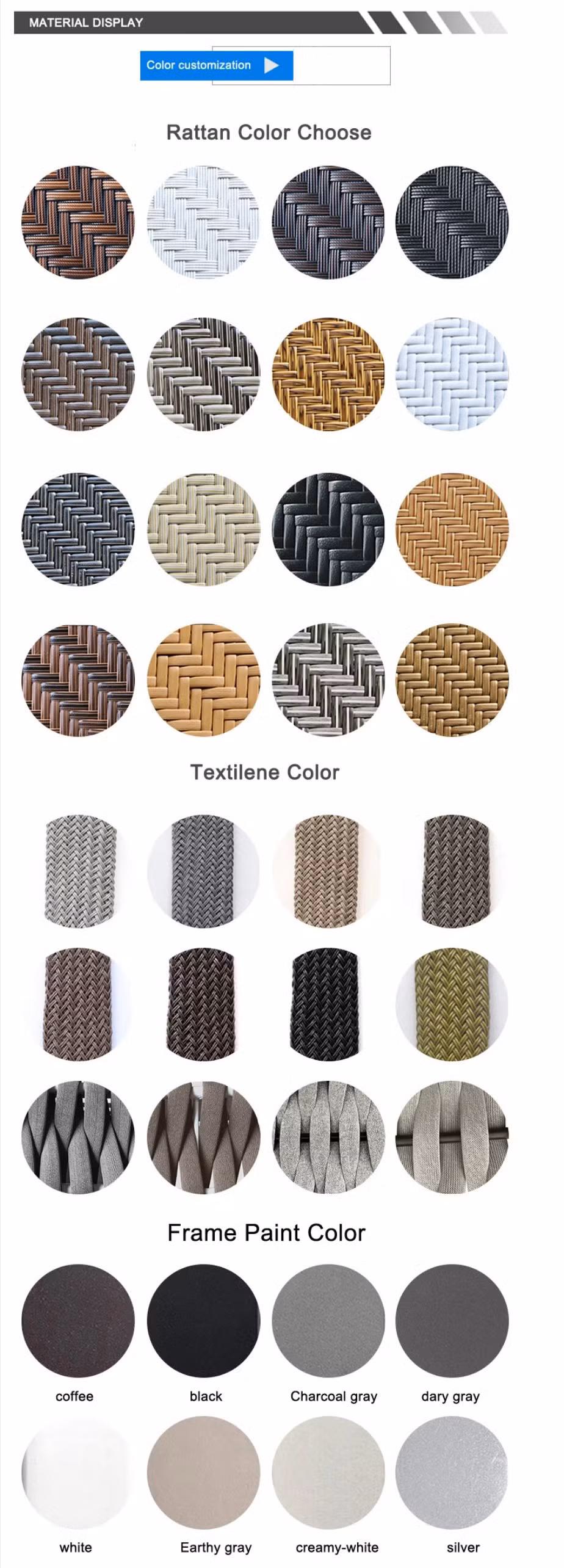 Modern Design 5 Star Resort Hotel Rope Furniture with Outdoor Dining Set Garden Dining Chair and Table