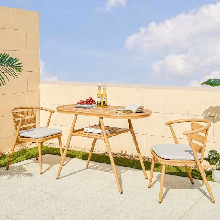 Nordic Fancy Contemporary Outdoor Garden Coffee Shop Dining Cafe Table Chairs Set