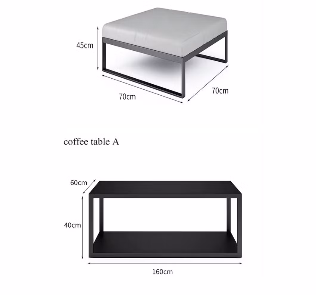 High Quality Aluminum Garden Sofa Patio Metal Outdoor Sofa Set Patio Outdoor Furniture