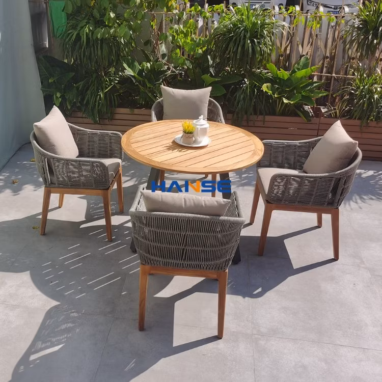 All Weather Resistant Aluminum Outdoor Patio Furniture Set Garden Table Dining with Chair