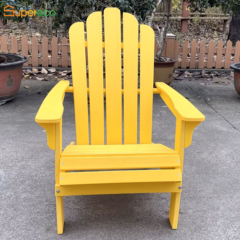 Folding Red Modern Composite Pool Furniture Plastic Wood Outdoor Patio HDPE Adirondack Chair