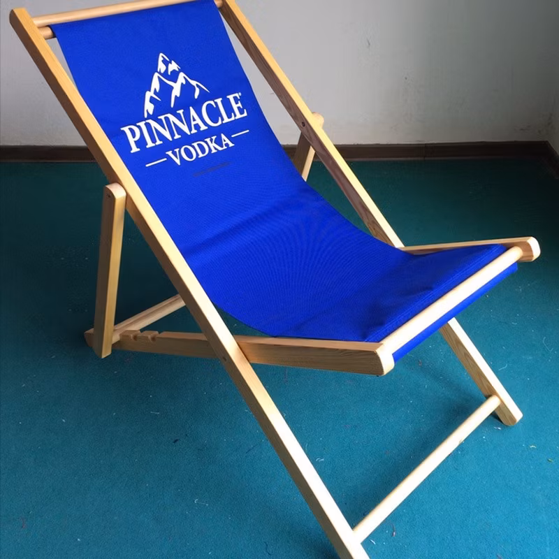 Customized OEM Portable Beach Picnic Outdoor Wood Beach Chair Swimming Pool Lightweight Foldable Lounge