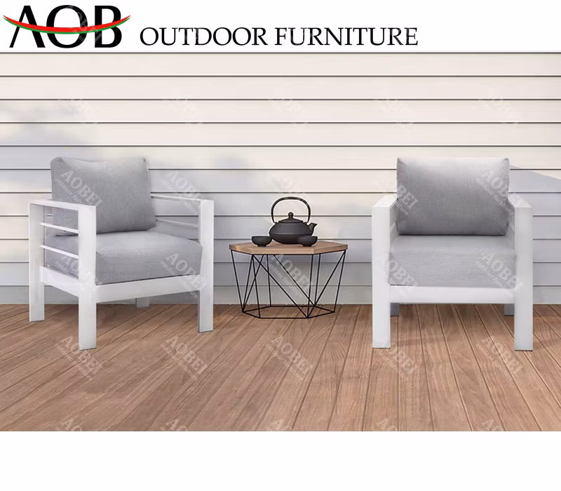 Modern Chinese Garden Home Hotel Patio Balcony Terrace Aluminum Outdoor Leisure Chair Furniture Set
