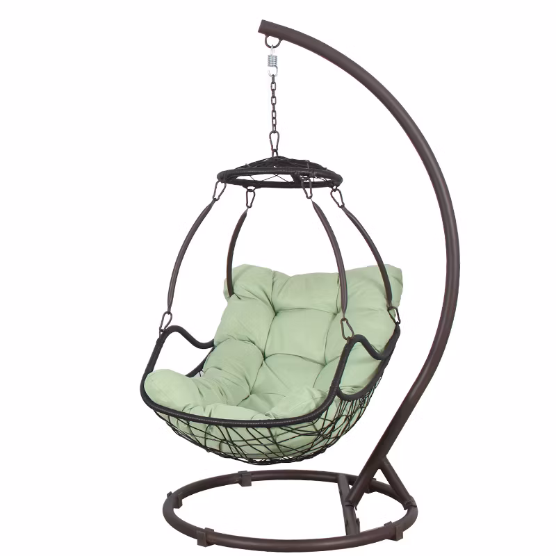 Comfortable Furniture Rattan Patio Garden Outdoor Hanging Metal Swing Chair