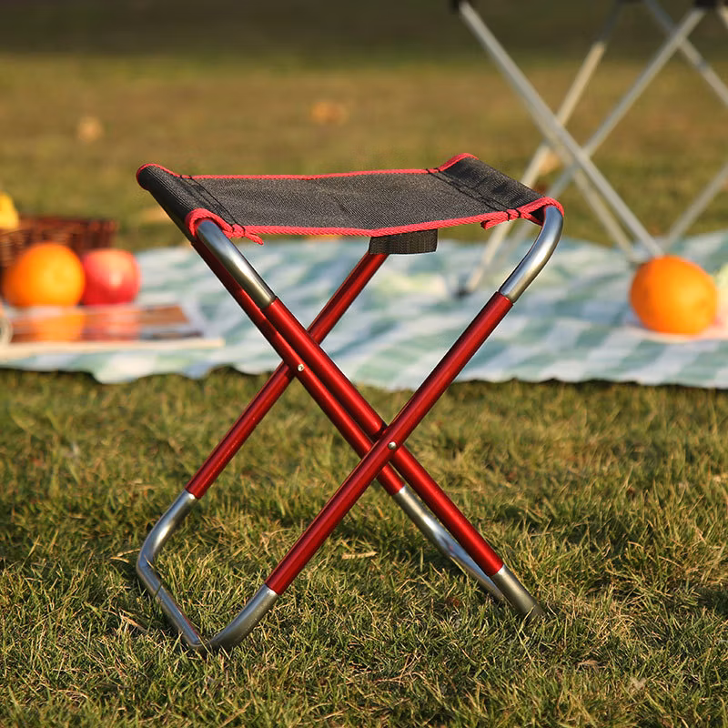 Small Size Aluminum Frame Oxford Fabric Metal Stools Suitable for Indoor Outdoor