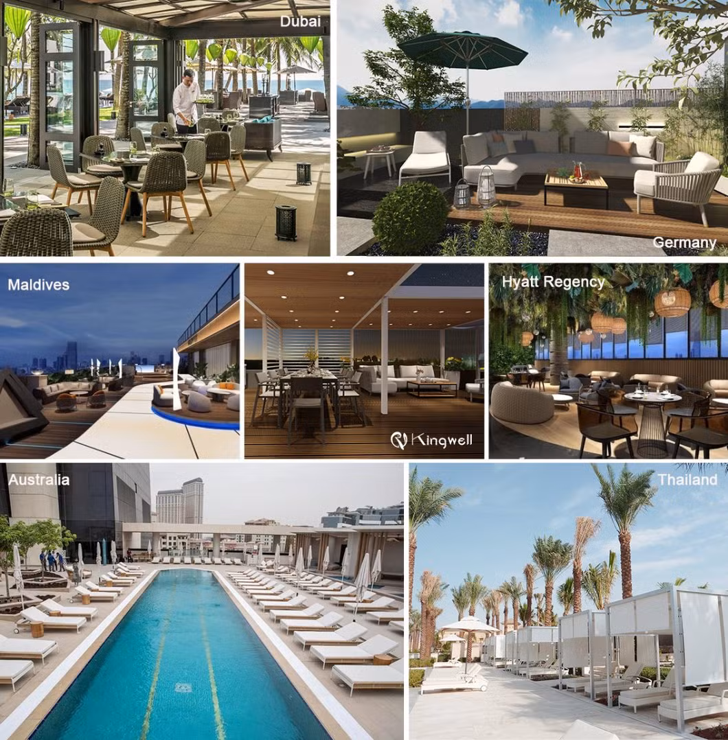 Durable Solid Teak Wood Coffee Table of Outdoor Garden Patio Sets Furniture